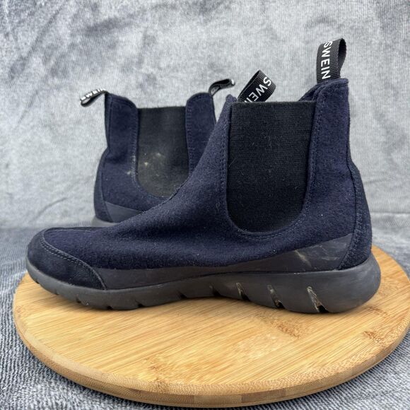 Giesswein Merino Wool Boots Womens Size 9 EU 40 Black Chelsea Slip On Ankle Warm - Picture 6 of 11